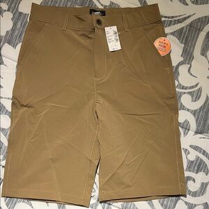 Place Men's Tan Flat Front Shorts